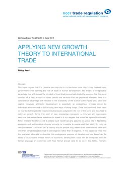 applying new growth theory to international trade