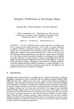 Integrity verification in knowledge bases