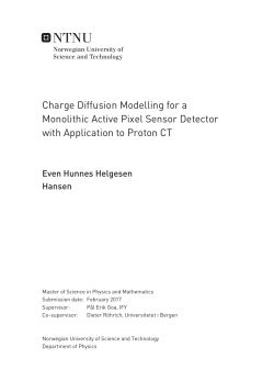 Charge Diffusion Modelling for a Monolithic Active
