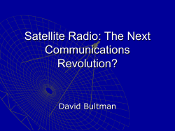 Satellite Radio: The Next Communications Revolution?