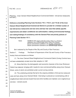 Ordinance amending Planning Code Sections 716.1,716.41, and