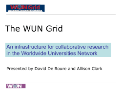 The WUN Grid Synergising Resources for Research Impact