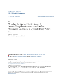Modeling the Vertical Distributions of Downwelling Plane Irradiance