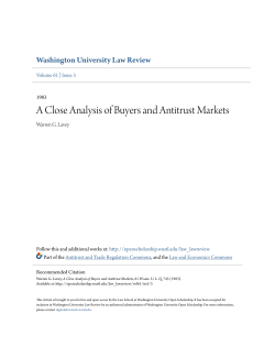 A Close Analysis of Buyers and Antitrust Markets