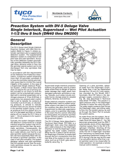 Preaction System with DV-5 Deluge Valve Single Interlock, Supervised