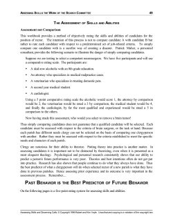 past behavior is the best predictor of future behavior