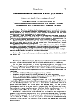 Flavour compounds of clones from different grape varieties