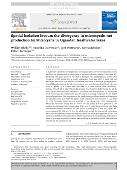 Spatial isolation favours the divergence in microcystin net