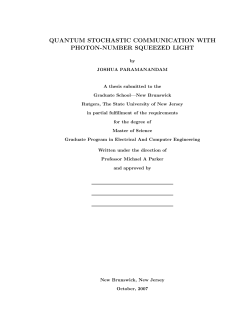 quantum stochastic communication with photon-number