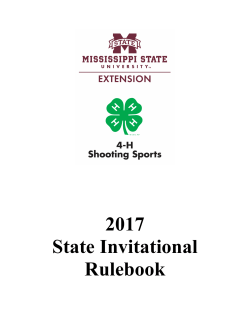 MSU-ES 4-H Shooting Sports 2017 State Invitational Rulebook