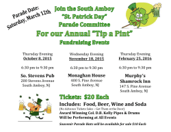 Tip a Pint Flyer 2015