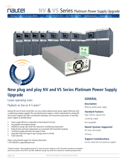 New plug and play NV and VS Series Platinum Power Supply