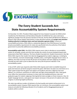 The Every Student Succeeds Act: State Accountability