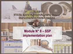 ICAO State Safety Programme (SSP) Implementation - coscap-sa