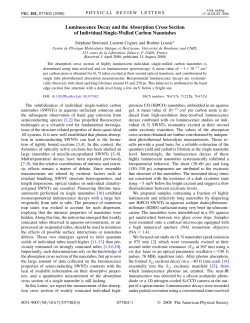 Luminescence Decay and the Absorption Cross