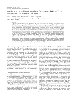 L&oslash;vdal, Trond, Tsuneo Tanaka, and T. Frede Thingstad. Algal