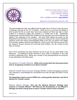 053 National Traveller Women`s Forum