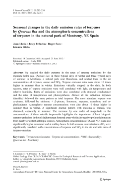 Seasonal changes in the daily emission rates of - CREAF