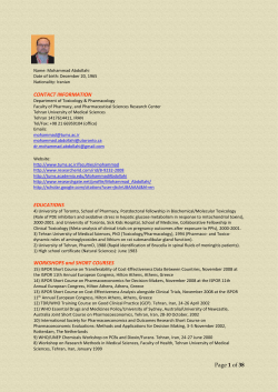 Mohammad Abdollahi, Pharm