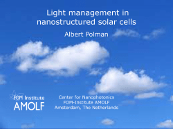 Light management in nanostructured solar cells