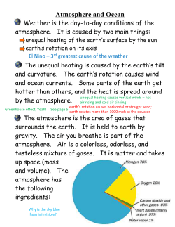 Atmosphere and Ocean &ndash; 10
