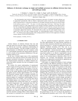 Influence of electronic exchange on single and multiple processes in