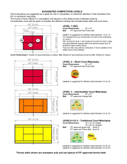 The levels below are suggested as a guide for