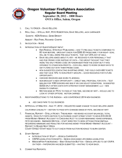 Oregon Volunteer Firefighters Association Conference
