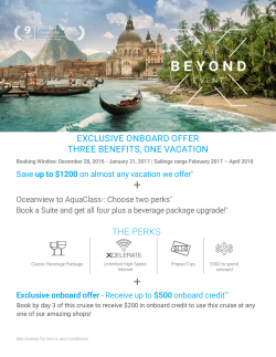 exclusive onboard offer three benefits, one vacation the perks