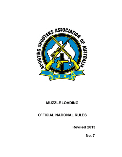 Muzzleloading rule book - Sporting Shooters` Association of Australia