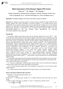 Matrix Expression of Pan Boolean Algebra PID