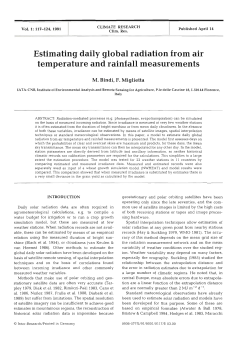 Estimating daily global radiation from air temperature and rainfall