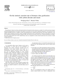 On the intrinsic reaction rate of biomass char gasification with