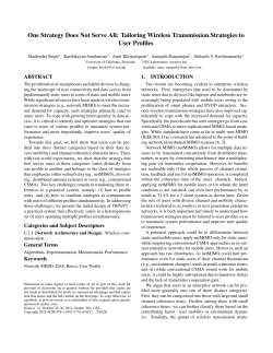 One Strategy Does Not Serve All: Tailoring Wireless