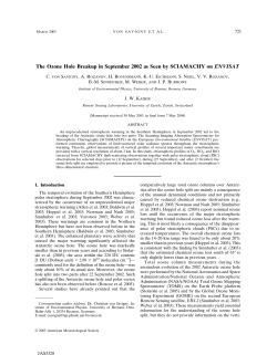 The Ozone Hole Breakup in September 2002 as Seen by