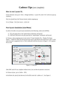 Cadence Tips (not complete)