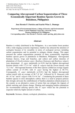 Comparing Aboveground Carbon Sequestration of Three