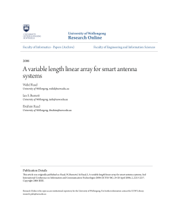 A variable length linear array for smart antenna systems