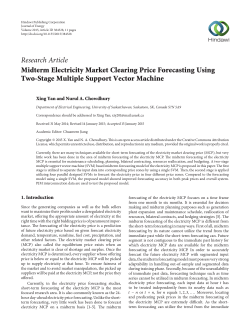 Midterm Electricity Market Clearing Price Forecasting Using Two