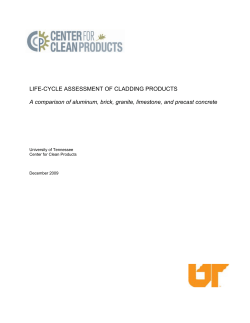 Life-cycle assessment of cladding products