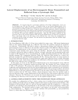 Lateral Displacements of an Electromagnetic Beam Transmitted and