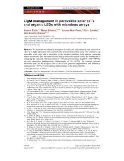 Light management in perovskite solar cells and