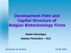 Development Path and Capital Structure of Belgian - HEC