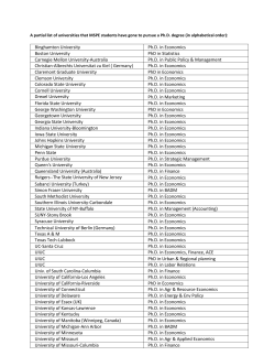 Binghamton University Ph.D. in Economics Boston University PhD in