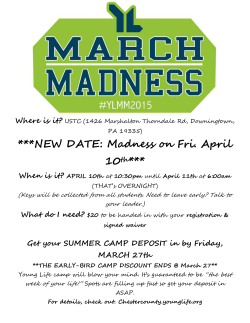 March Madness Registration Form - Downingtown