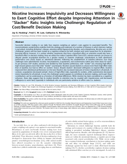 Nicotine Increases Impulsivity and Decreases Willingness to Exert