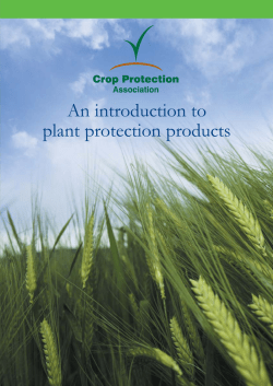 An introduction to plant protection products