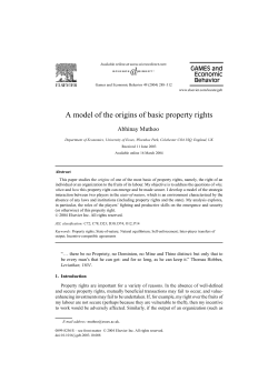 A model of the origins of basic property rights