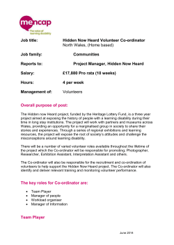 draft proposal for area services manager