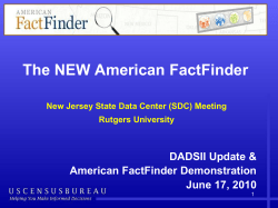 The New American FactFinder
